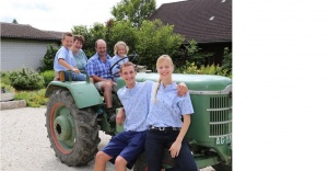 Die Familie Riniker an Ruedis 50. Geburtstag.